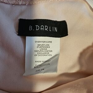 B. darlin pink sparkly off the shoulder dress